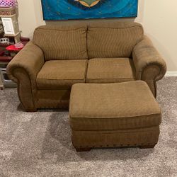 Love Seat And Ottoman 