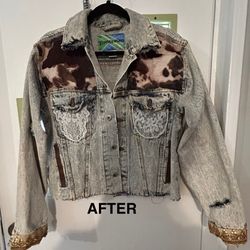 Upcycled Ladies Denim Jacket