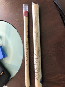 Probably replica full size Declaration of Independence and Constitution