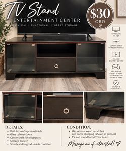 TV Stand / Entertainment Center – $20