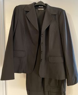 Talbots Women's Black Pant Suit Set Petite Size 14
