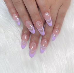 Press on Nails, Purple Nails, Long Nails