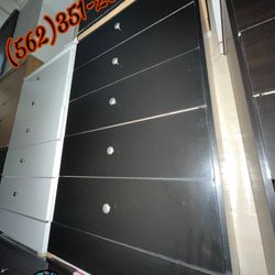 Black Five Drawer Compressed Dresser Chest Comoda Nueva Bonita 