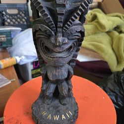 Tiki God Statue Good Luck Charm Vintage