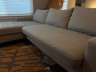 Light Gray Fabric Sectional Sofa