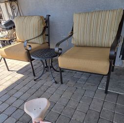 2 Arizona Iron chairs TABLE NOT INCLUDED