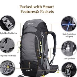 BOLANG Summit 45 Internal Frame Pack Hiking Daypack Outdoor Waterproof Travel Backpacks