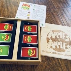 Mattel Apples To Apples Game Party Crate Wood Box 4-10 Players