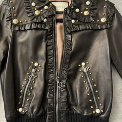 Gucci Leather Bomber Jacket (S)
