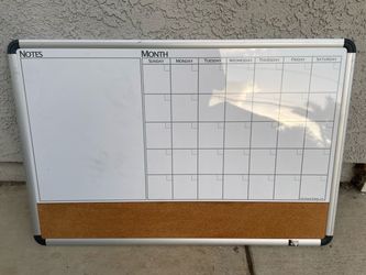 Dry Erase Calendar and Cork Board Combo