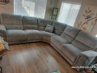 Beautiful Multi Grey Recling Sectional