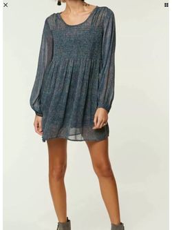 O’Neal summerland overlay dress and romper set small navy