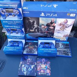 $60! Per Steelbook Limited Edition Game. $25! Per Plastic. Camo $40! Or regular controller is $30!. 1 Game come in Box. 2018 Ps4 slim 1000GB. 1 Contro