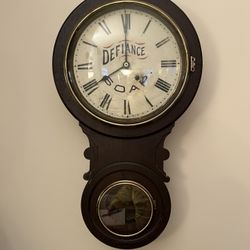 Antique Defiance Soap Wall Clock