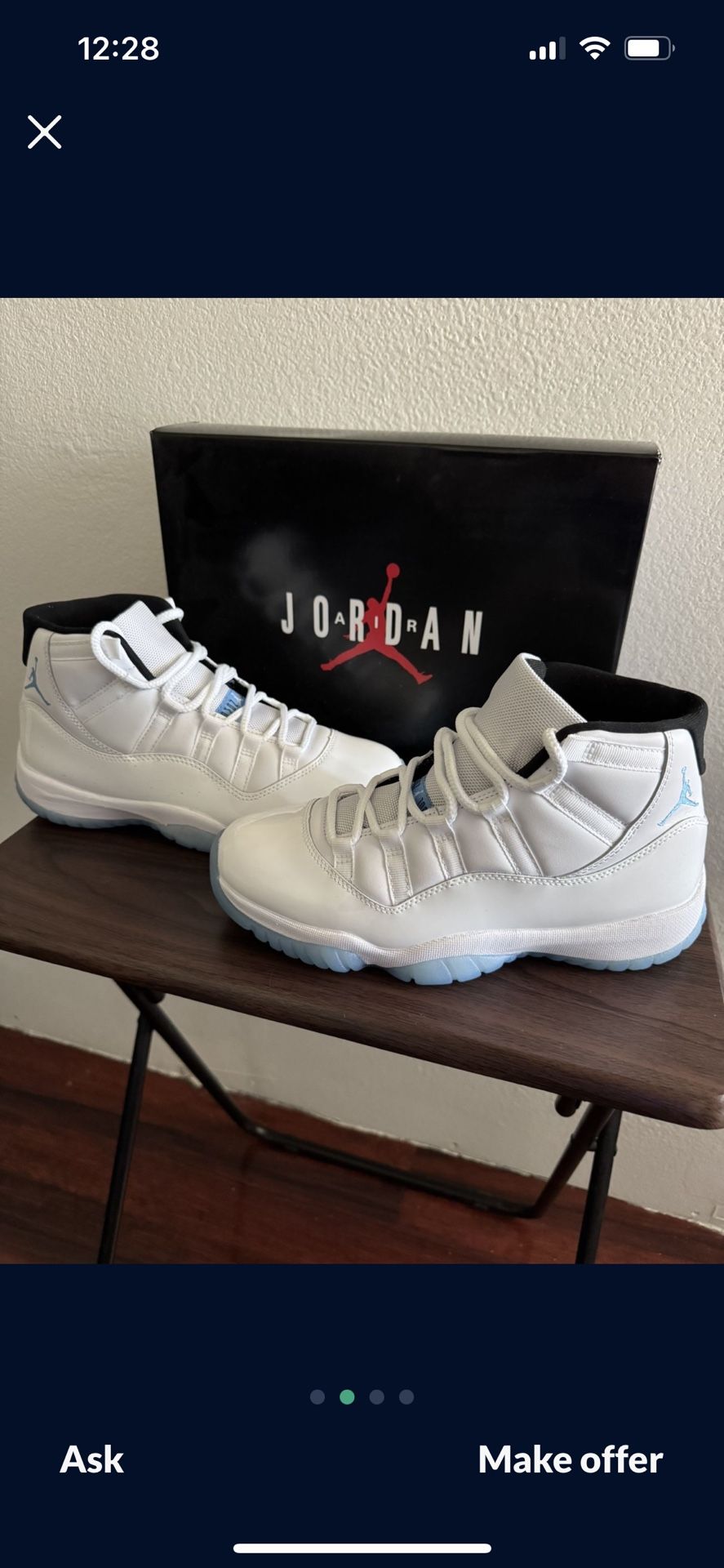 Jordan 11 Retro Legend Blue 10 1/2 $200