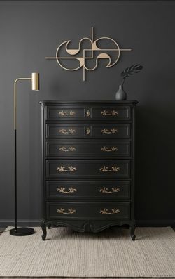 Black French Provincial Dresser