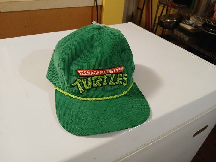 Men's Teenage Mutant Ninja Turtles Corduroy Snapback Hat Green Brand New