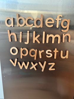 Wood magnet letters alphabet Montessori learning toy
