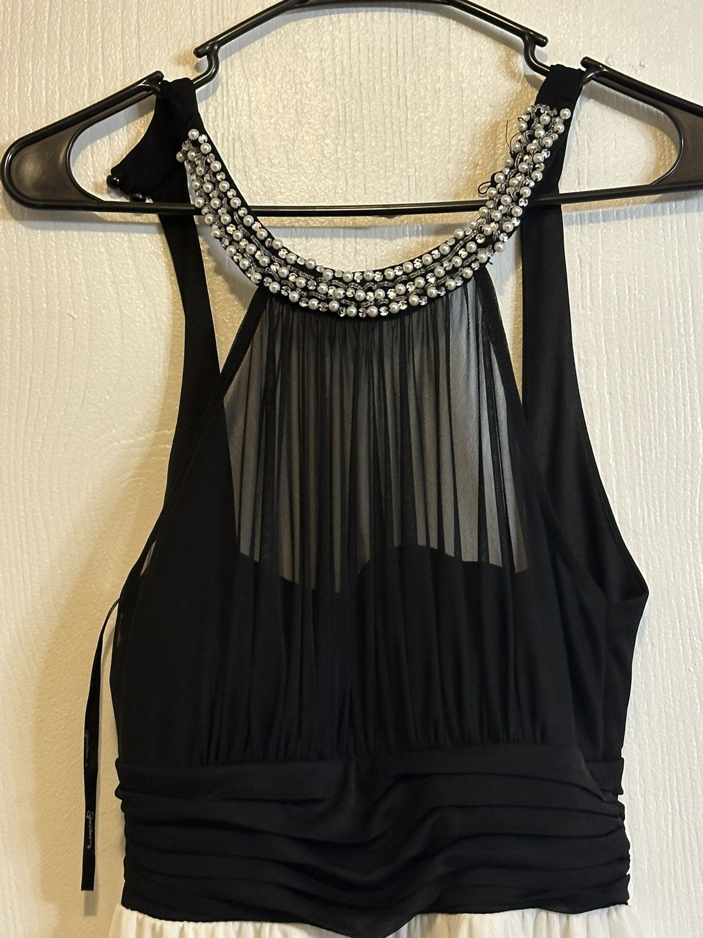 Speeckless  Dresses Beaded Black Cream Dress
