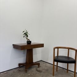 Antique American Empire Flame Mahogany Game Table/ entryway table 