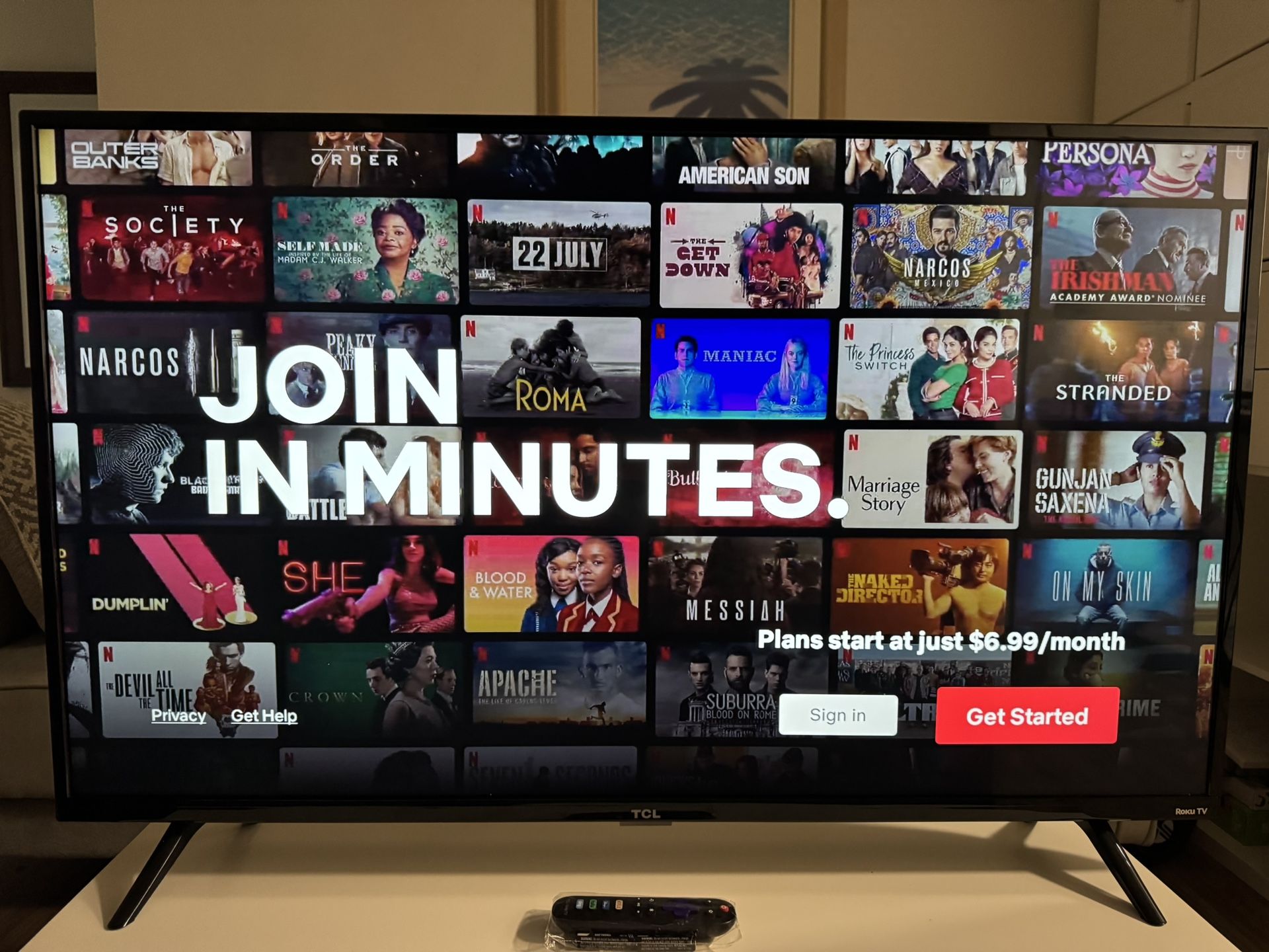 TLC 4K Smart Roku Tv 43”