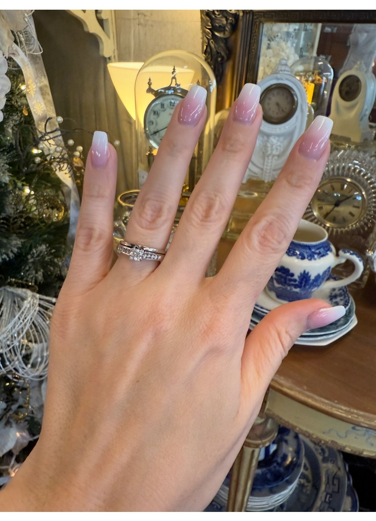 14K Gold Natural Diamonds Engagement Wedding Ring Set