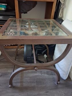Glass top end table