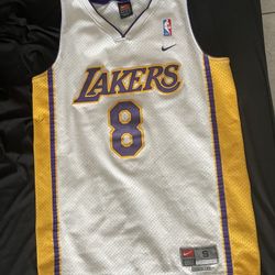 NIKE LA LOS ANGELES LAKERS KOBE BRYANT JERSEY SMALL S MENS WHITE SEWN 8 