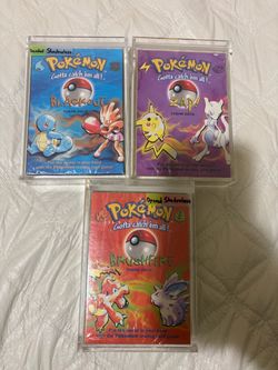 Pokemon vintage shadowless theme decks ZAP, Brushfire, Blackout