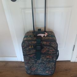 Suitcase, Suitcases, Luggage, Carry On, Flower Pattern  , Rollable 
