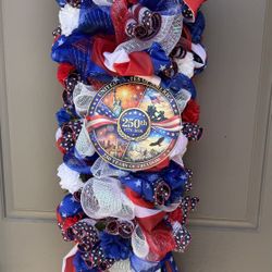 Patriotic Swag Wreath 