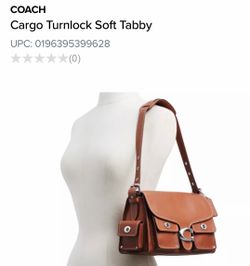 COACH Cargo Western Turn-Lock Soft Tabby. Shoulder Bag