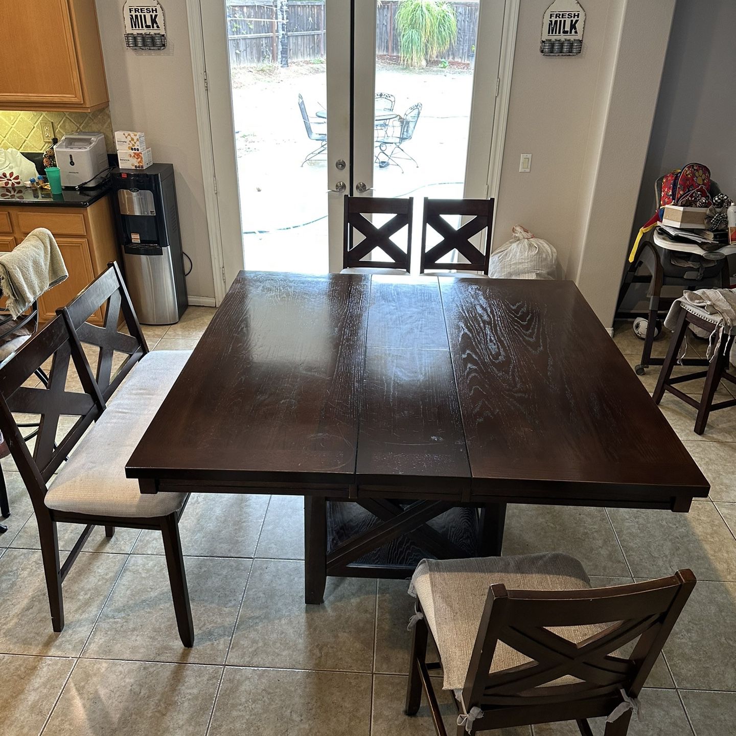 Dinning Room Table and Chairs 36” Counter Height