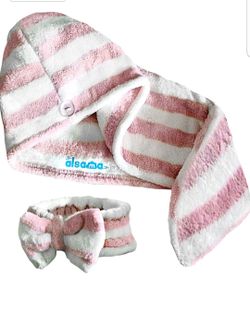 Microfiber hair towel and makeup headband