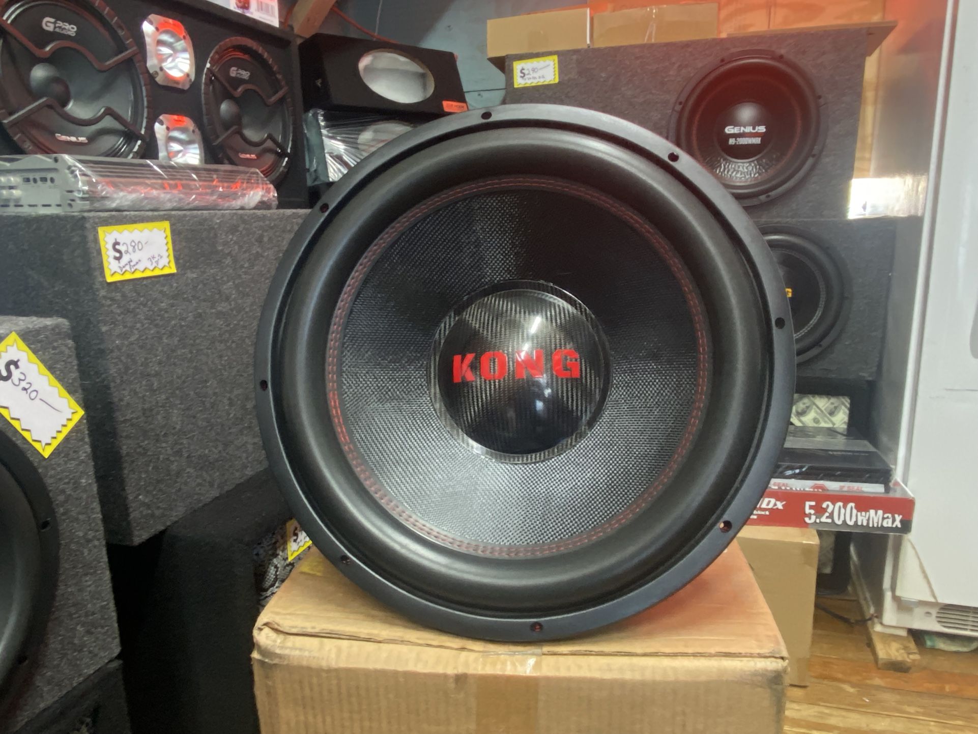 New 18” Kong Audio 8000w Max Power Competition Grade SPL Subwoofer $ 800 Each
