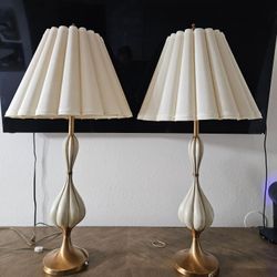 Mid Century Moder Levinton  Table Lamps  Ceramic   Finish.  38" Tall.