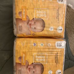 4 Packs Of 35 Hello Bello Diapers Size 1