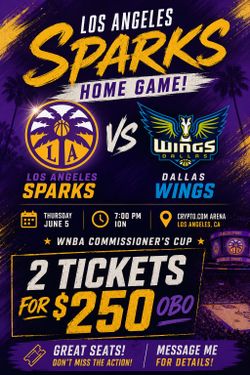 SPARKS VS WINGS TICKETS