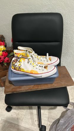 Hand painted custom Calvin and hobbes converses