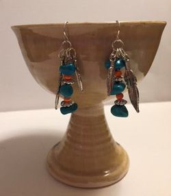 Southwestern style dangle earrings