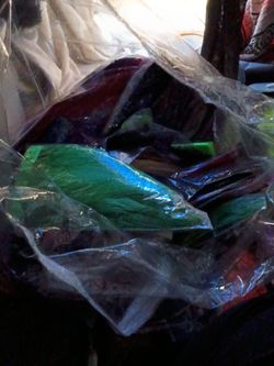Roster feathers giant bags hundreds beautiful colors