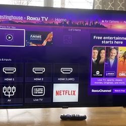 42-inch Westinghouse Roku TV - Like New 
