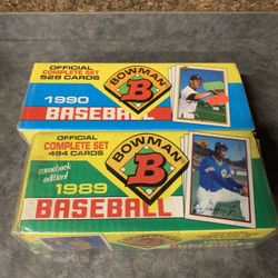 1989 & 1990 Factory Sealed Bowman Baseball Card Set