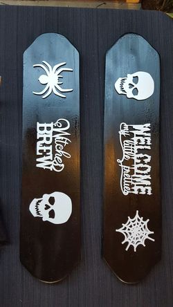 Solid Wood halloween signs