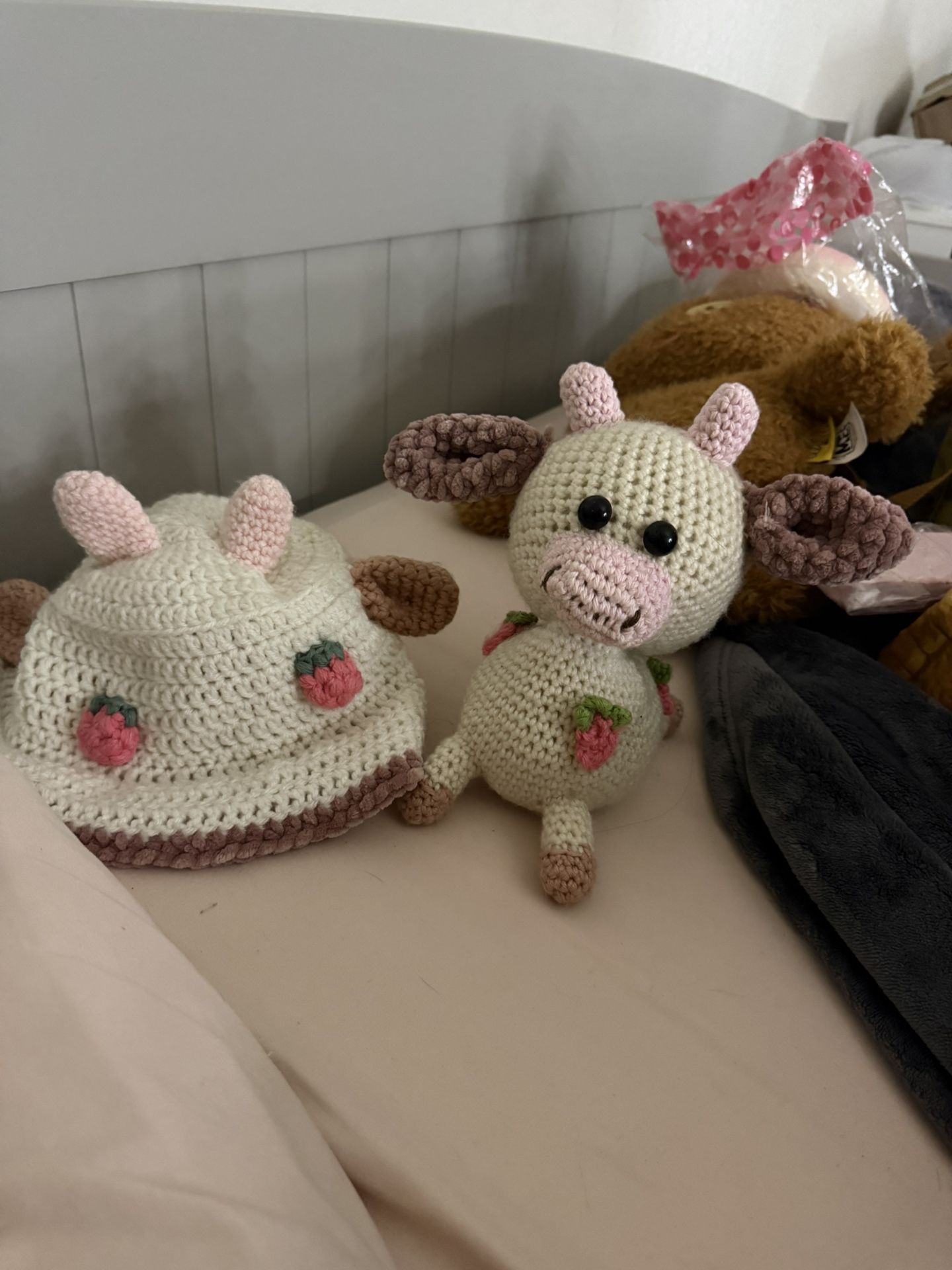 Crochet Cow And Bucket Hat