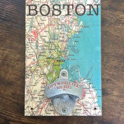Boston Map Bottle Opener 