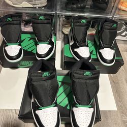 Jordan 1 Retro High OG Green Size Us 10 and 11 Men Each One $200 Both $380