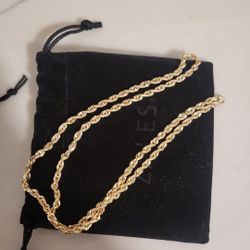 14k Gold Rope Chain - 4mm 22 Inch