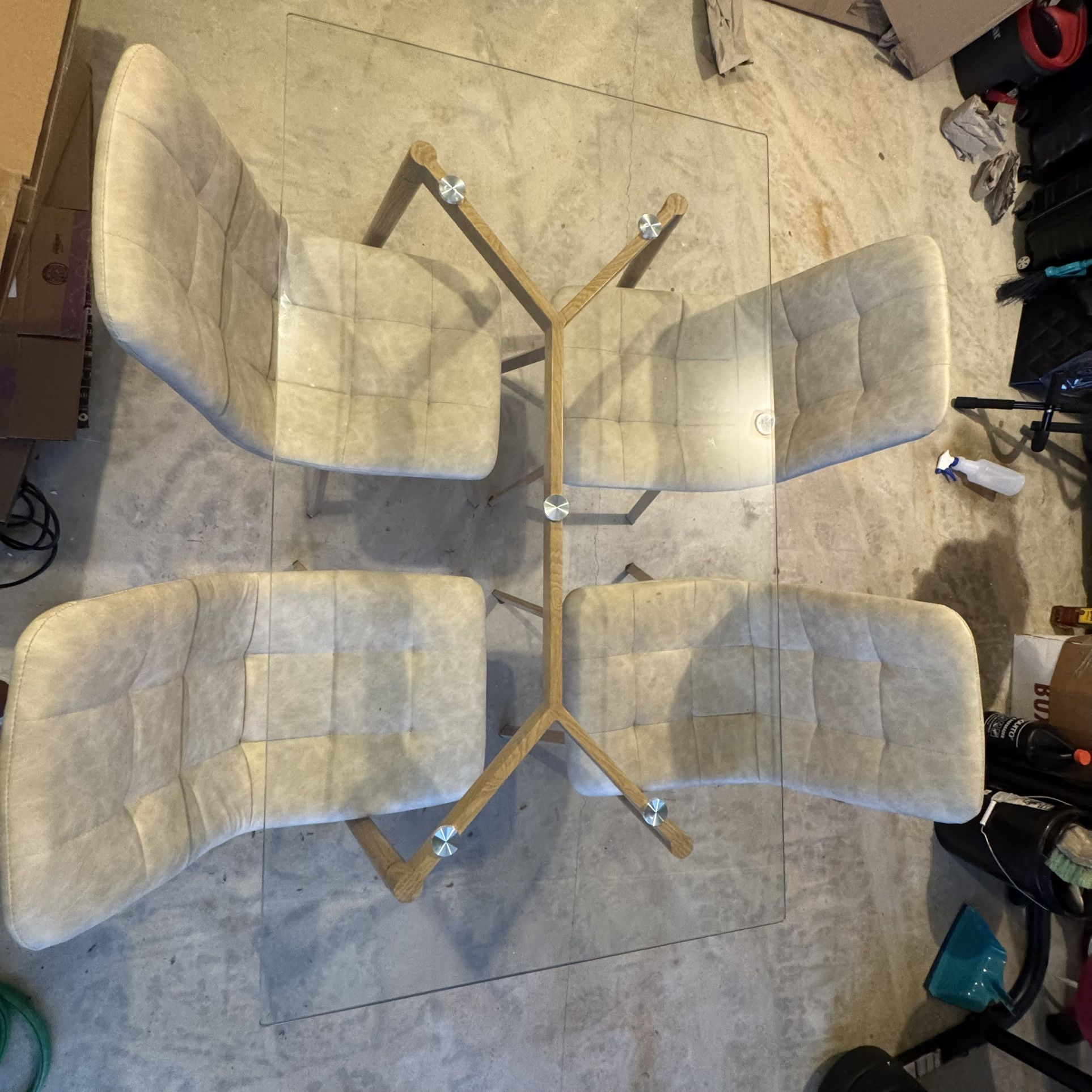 Table Set 4 Chairs 