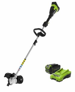 Greenworks 40V 8 in Cordless Electric Lawn Edger, 4.0 Ah Battery, Charger